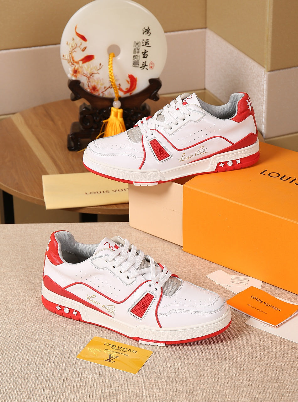 EI -LUV SurfaCE In CEnogram Red White Sneaker