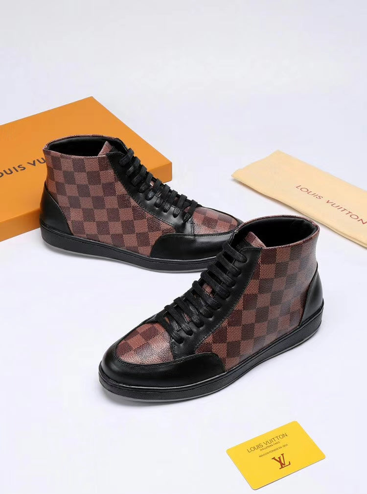 EI -LUV HIgh Top Brown Sneaker