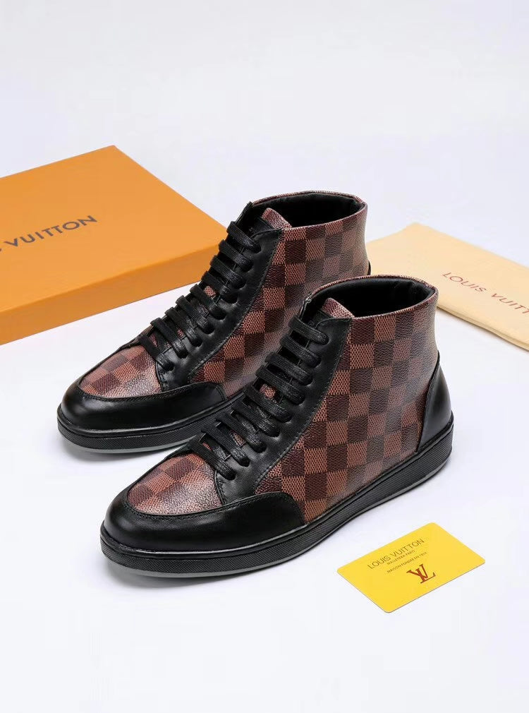 EI -LUV HIgh Top Brown Sneaker