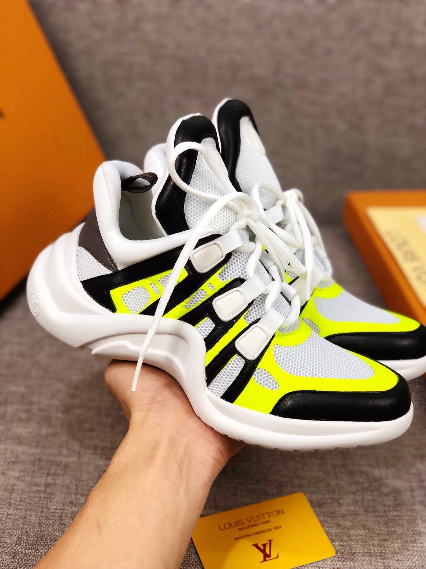 EI -LUV Archlight Black White Yellow Sneaker