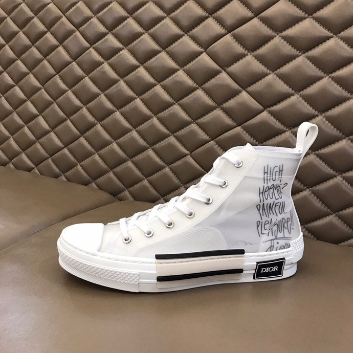 EI -DIR B23 White Canvas HIGH-TOP SNEAKER