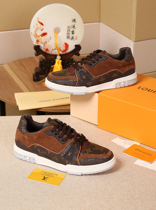 EI -LUV SurfaCE In CEnogram Brown Sneaker