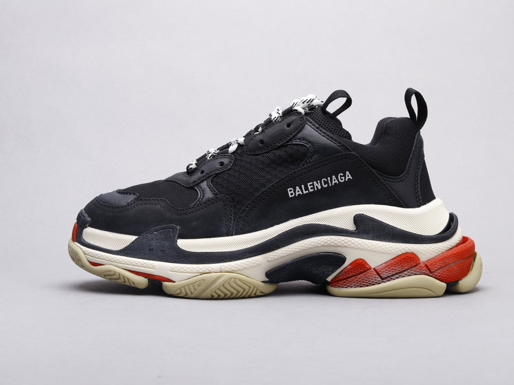 EI -Bla Triple S Black and Red Sneaker