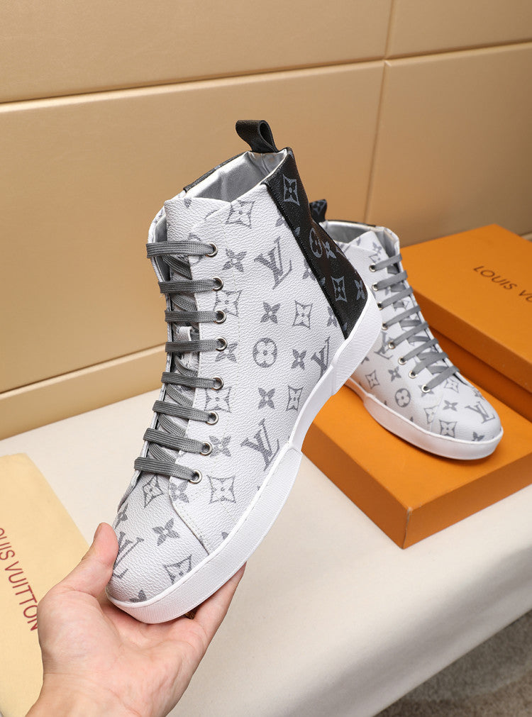 EI -LUV Stellar Trainer Boot White Black Sneaker