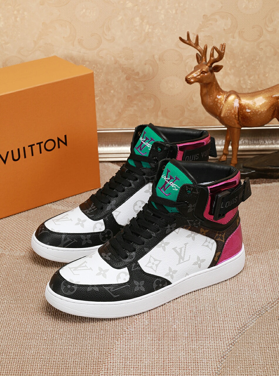 EI -LUV High Top White Black Sneaker