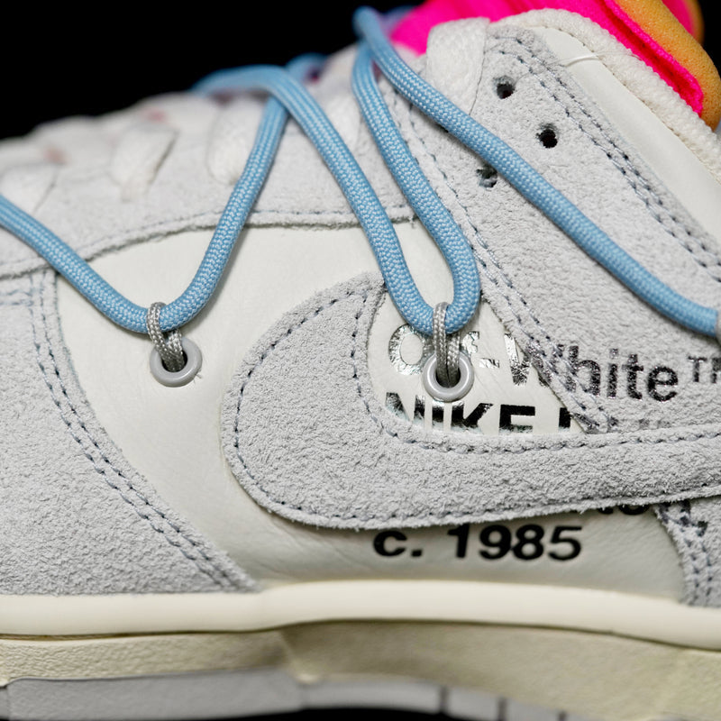 EI -OW x Dunk (NO.38) light blue shoelace pink buckle