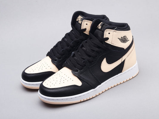 EI -AJ1 black pink toe women's shoes