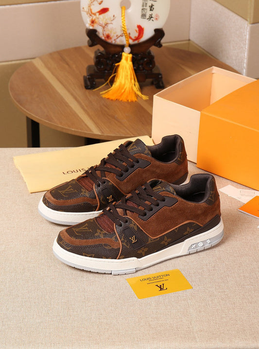 EI -LUV SurfaCE In CEnogram Brown Sneaker