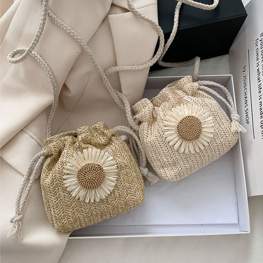 Summer Beach Straw Crossbody Bags