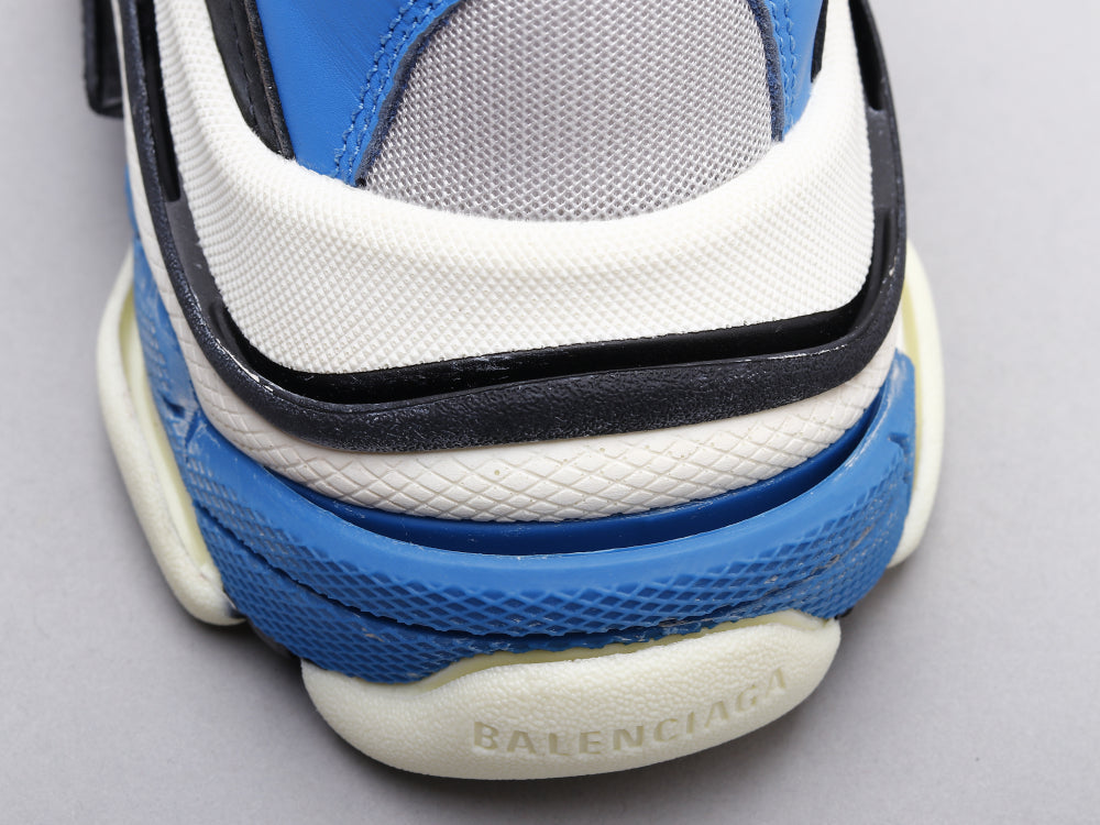 EI -Bla Triple S Black And White Blue Sneaker