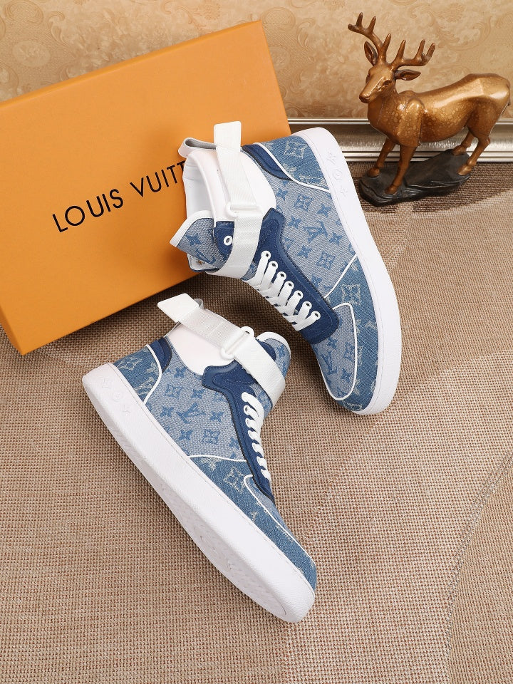 EI -LUV High Top Blue Sneaker