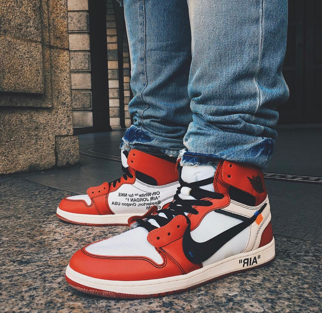 EI -OW x AJ1 White Red