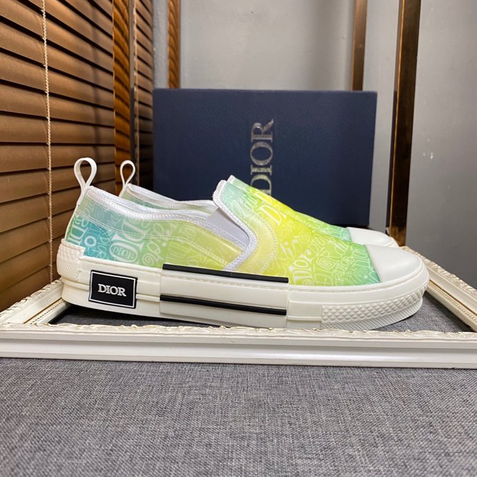 EI -DIR B23 Slip Yellow And White LOW-TOP SNEAKER