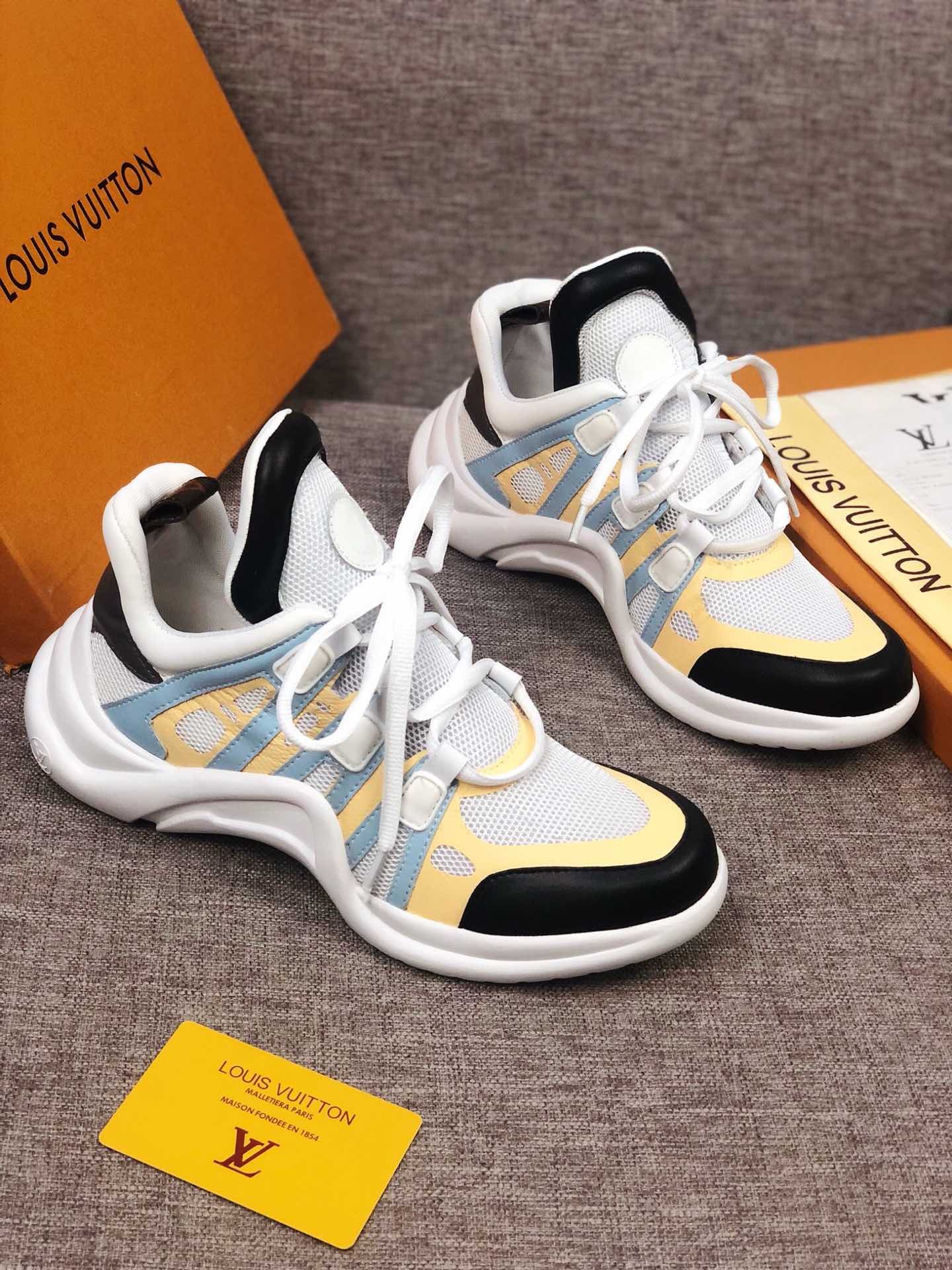 EI -LUV Archlight Black White Yellow Sneaker