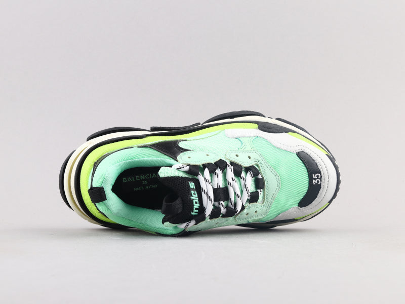 EI -Bla Triple S Yellow Green Sneaker