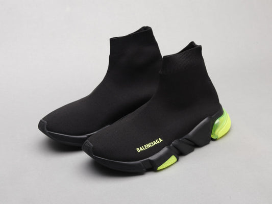 EI -Bla Socks Air Cushion Black Green Sneaker