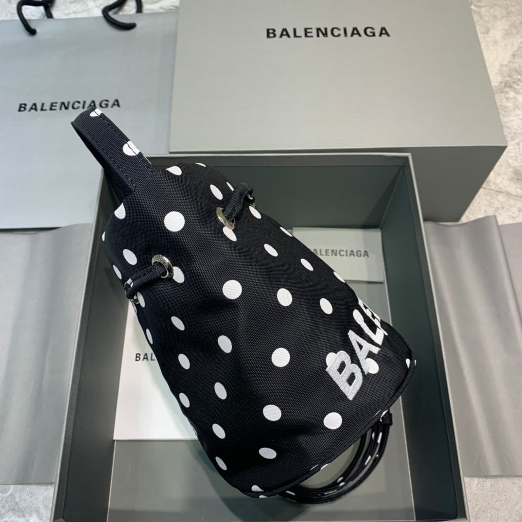 Balen Le Cagole Medium Bucket Bag In Black, For Women,  Bags 11.8in/30cm