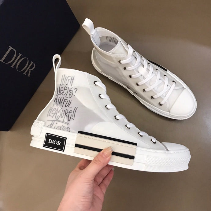 EI -DIR B23 White Canvas HIGH-TOP SNEAKER