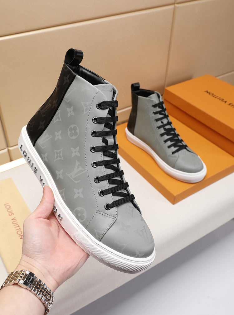 EI -LUV Stellar Trainer Boot Gray Black Sneaker