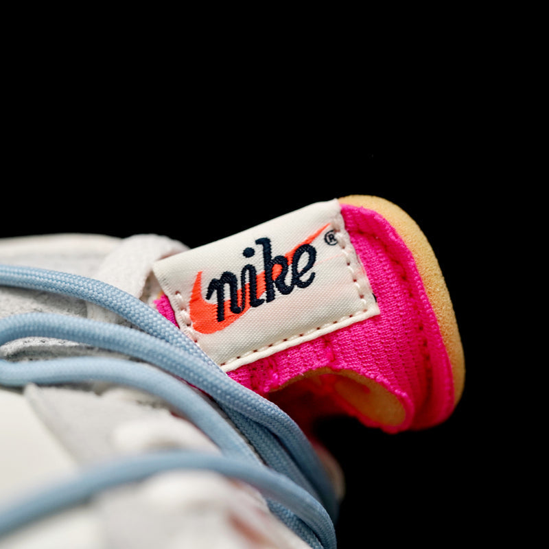 EI -OW x Dunk (NO.38) light blue shoelace pink buckle