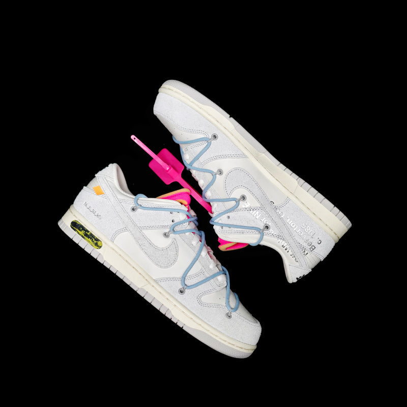 EI -OW x Dunk (NO.38) light blue shoelace pink buckle