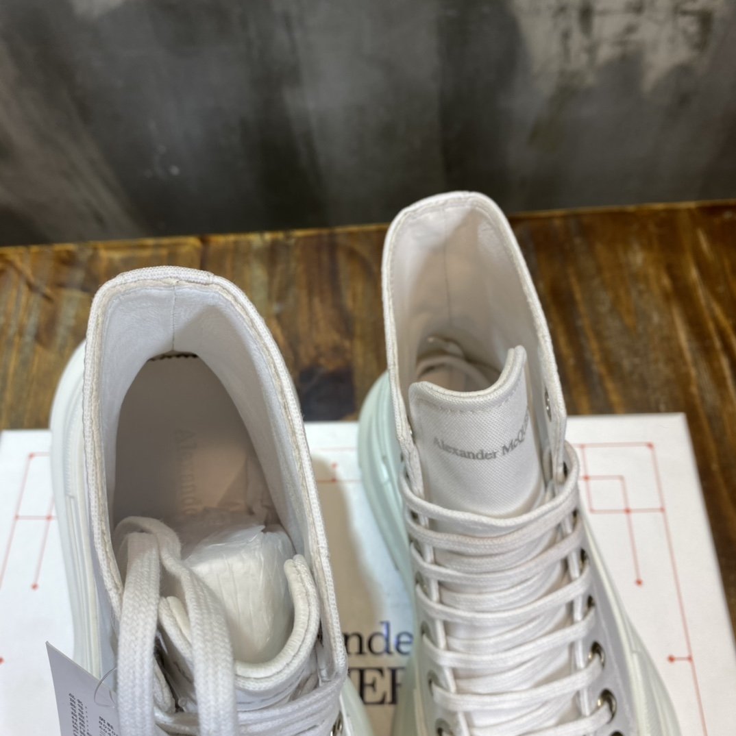 Alexander McQueen Tread Slick Boot Cotton White For Men 604254W4MV29000