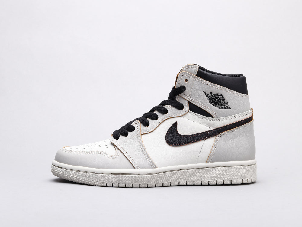 EI -AJ1 gray and white scratch shoes for women