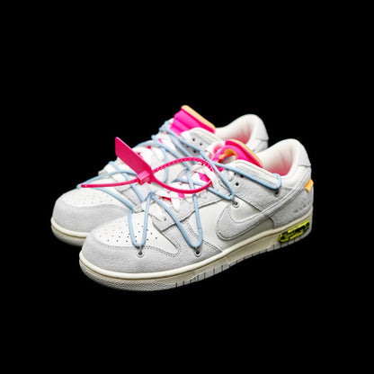 EI -OW x Dunk (NO.38) light blue shoelace pink buckle