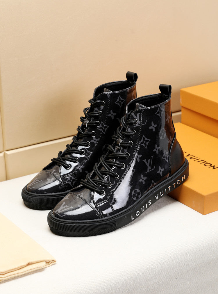 EI -LUV Stellar Trainer Boot Black Sneaker