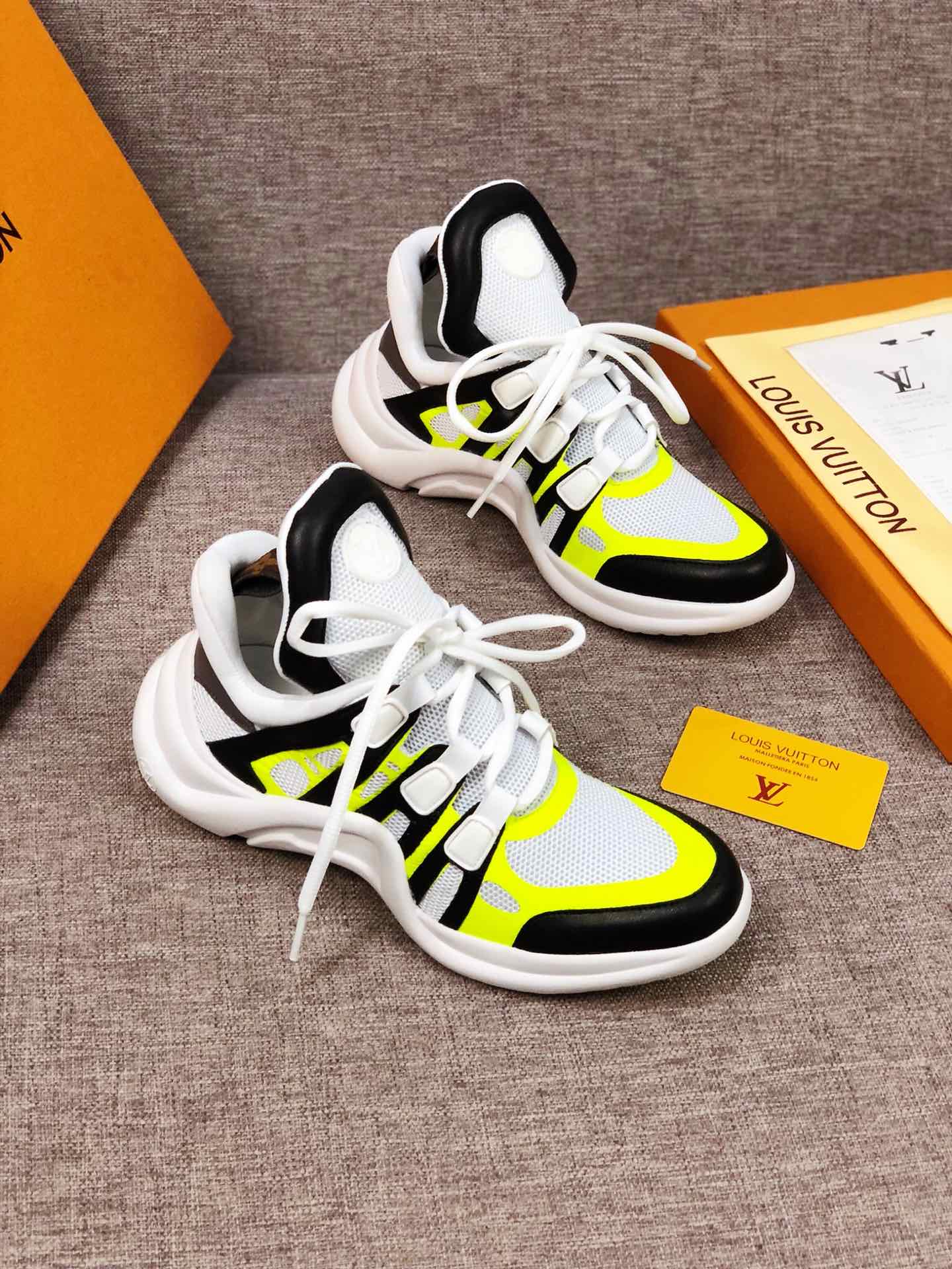 EI -LUV Archlight Black White Yellow Sneaker