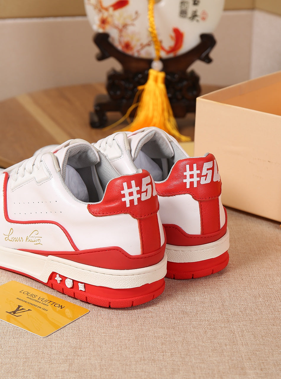 EI -LUV SurfaCE In CEnogram Red White Sneaker