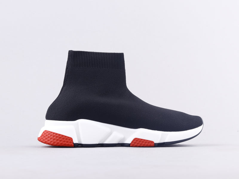 EI -Bla Socks And Shoes Black And White Red Sneaker