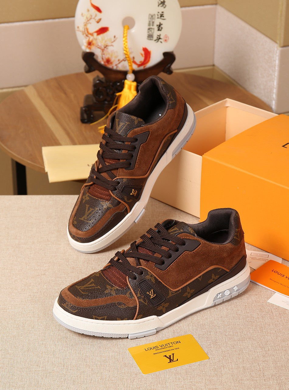 EI -LUV Traners Vert Brown Sneaker