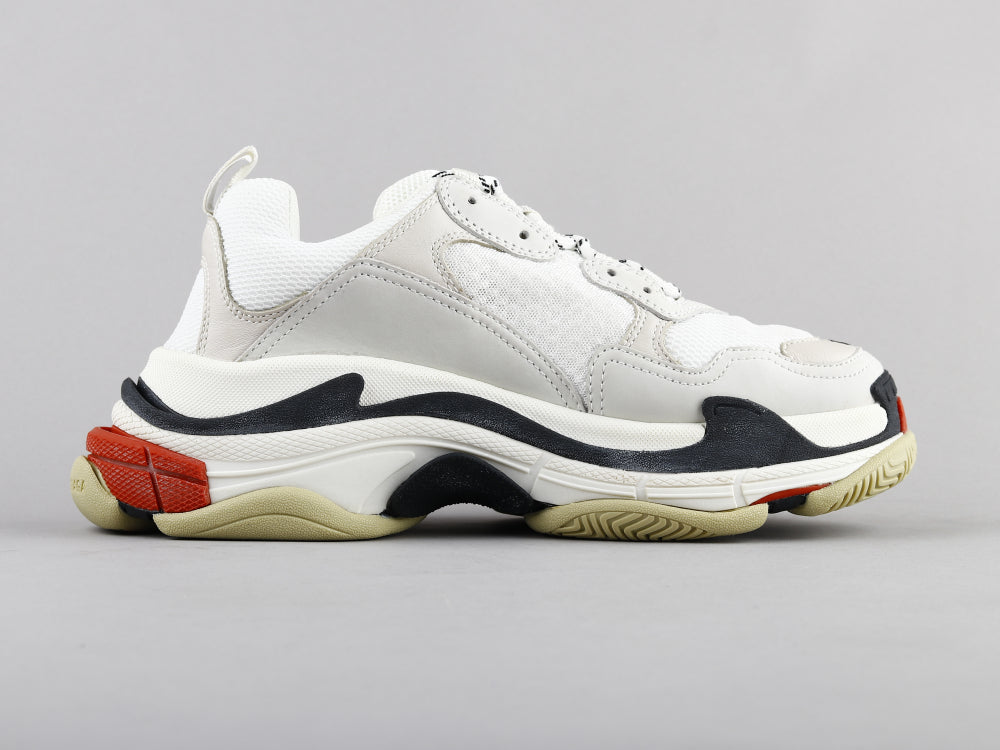 EI -Bla Triple S White Red Sneaker