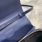 Balen B Small Lizard Effect Cross-body Bag In Dark Blue, For Women,  Bags 7in/18cm
