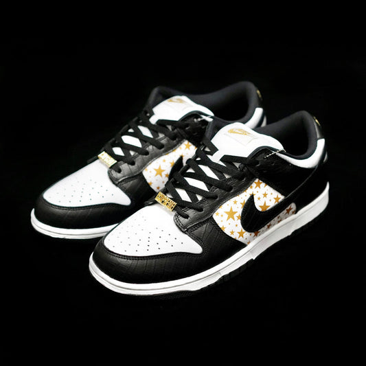 EI -SUP x DUNK black and white gold