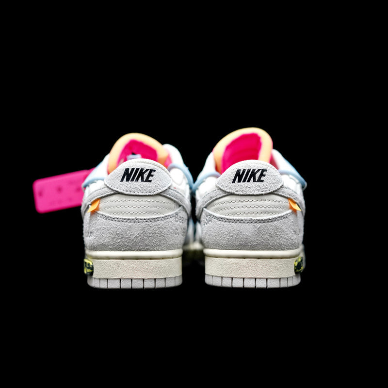 EI -OW x Dunk (NO.38) light blue shoelace pink buckle