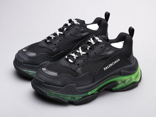 EI -Bla Triple S Black Green Sneaker