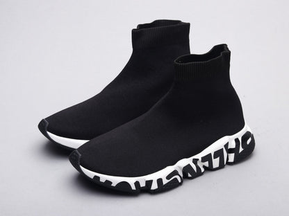 EI -Bla Socks Shoes Black and White Sneaker