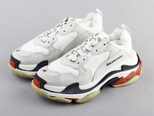 EI -Bla Triple S White Red Sneaker