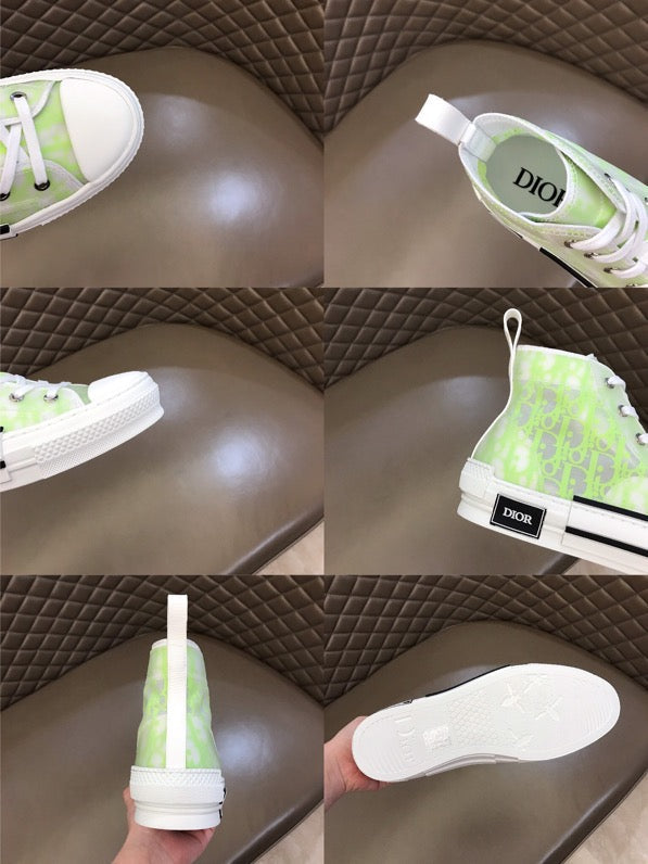 EI -DIR B23 White and Yellow HIGH-TOP SNEAKER