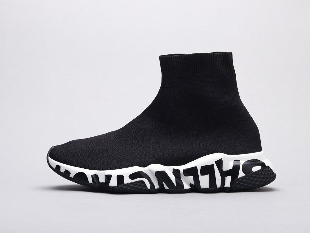 EI -Bla Socks Shoes Black and White Sneaker