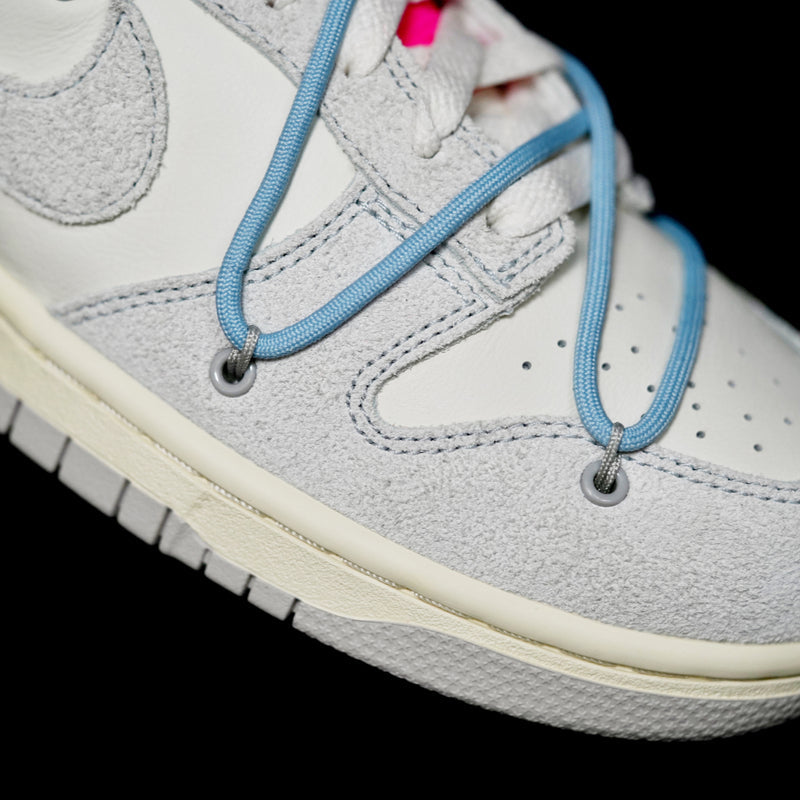 EI -OW x Dunk (NO.38) light blue shoelace pink buckle