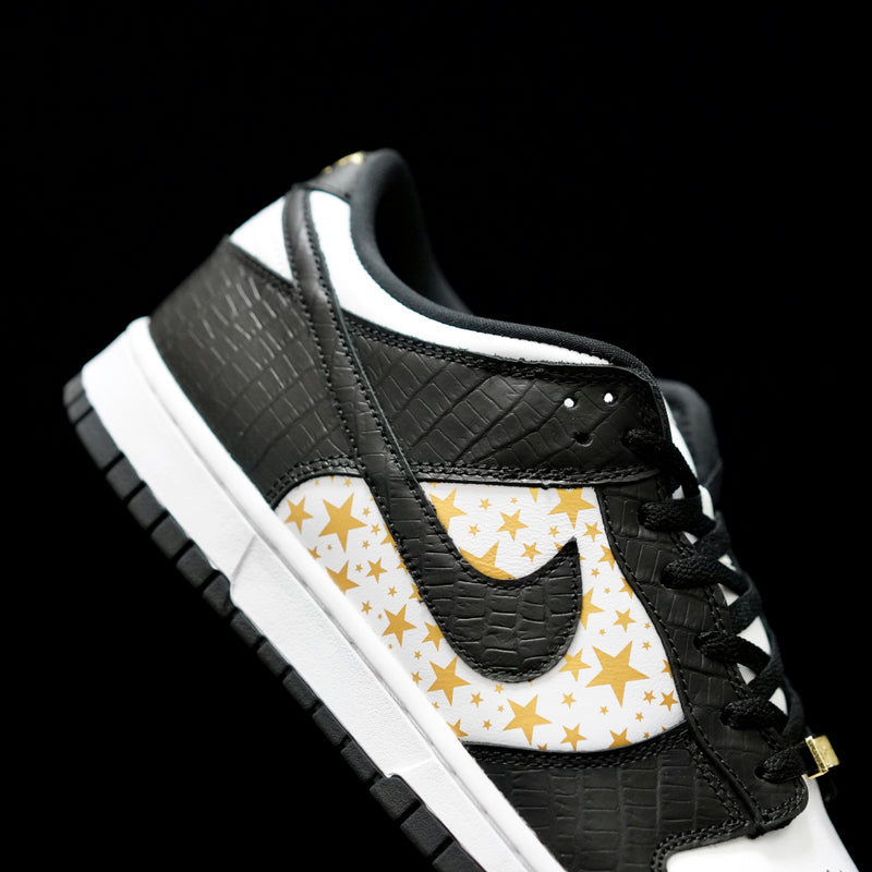 EI -SUP x DUNK black and white gold