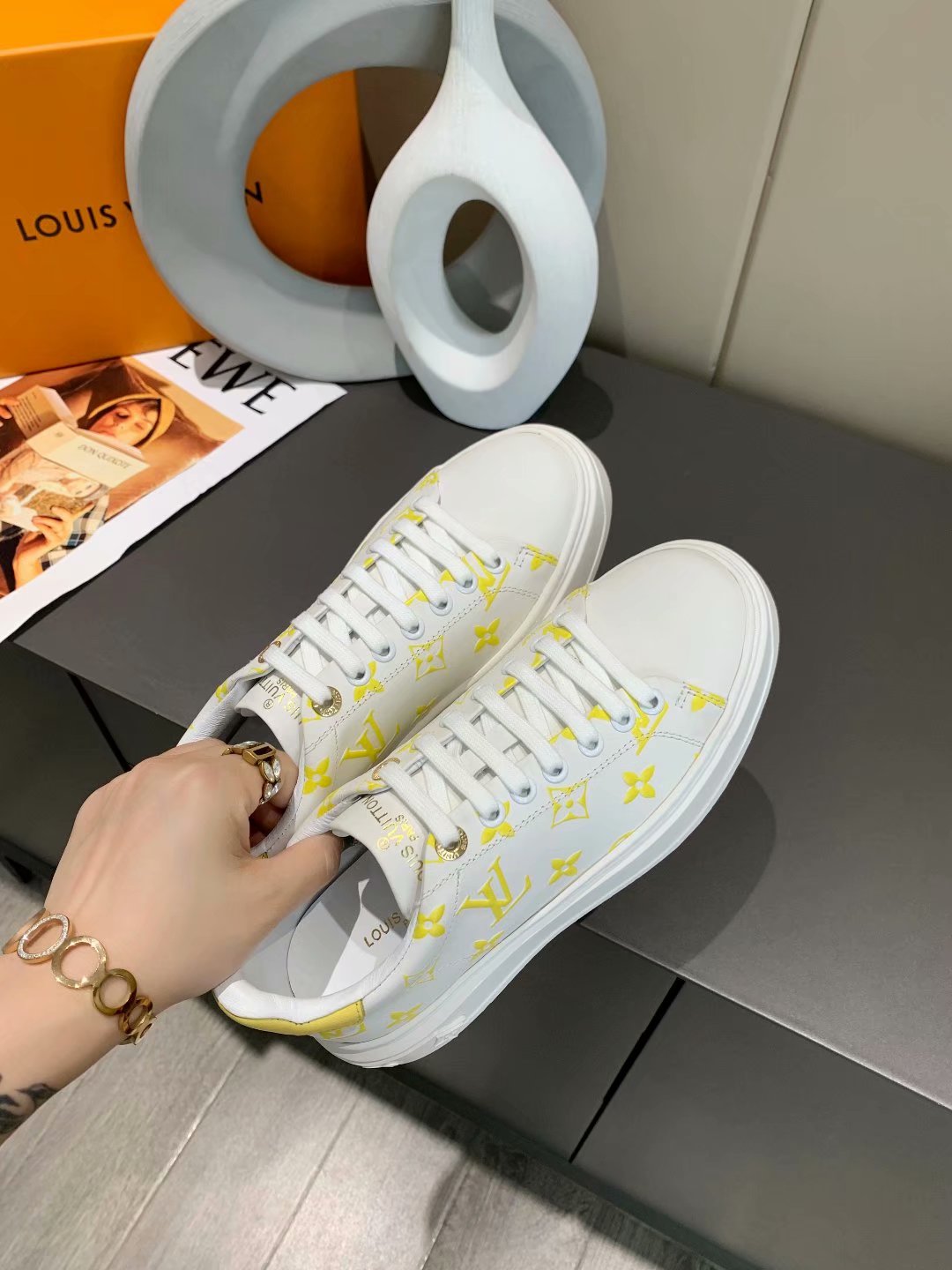 EI -LUV Time Out Yellow Sneaker