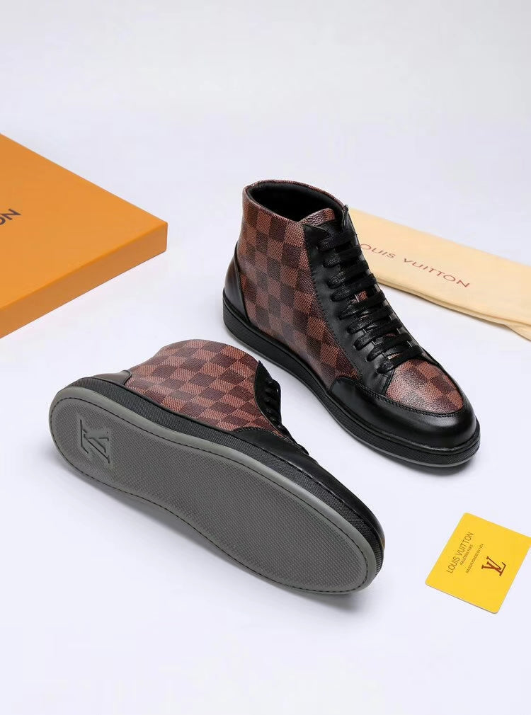 EI -LUV HIgh Top Brown Sneaker