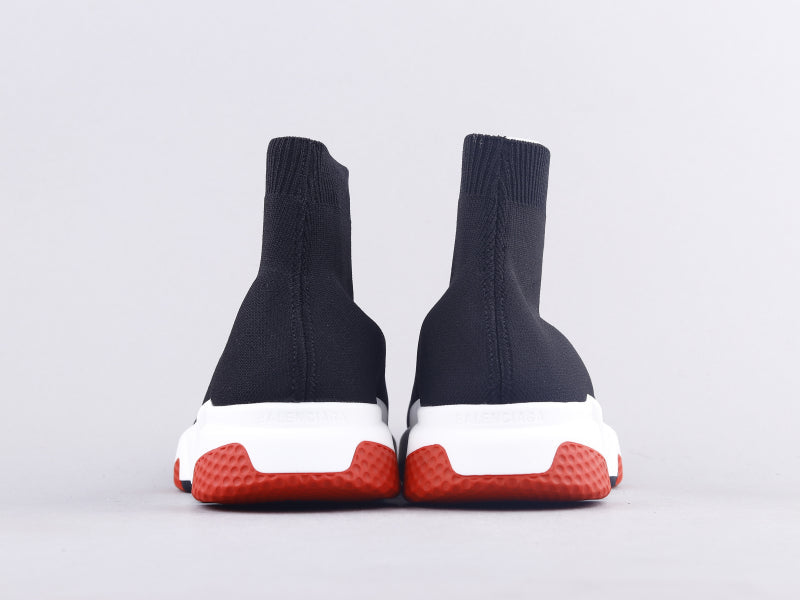 EI -Bla Socks And Shoes Black And White Red Sneaker