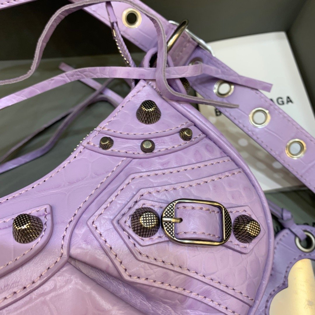 Balen Le Cagole XS Shoulder Bag In Light Purple, For Women,  Bags 10.2in/26cm 67130923EBY5306