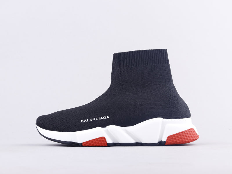 EI -Bla Socks And Shoes Black And White Red Sneaker