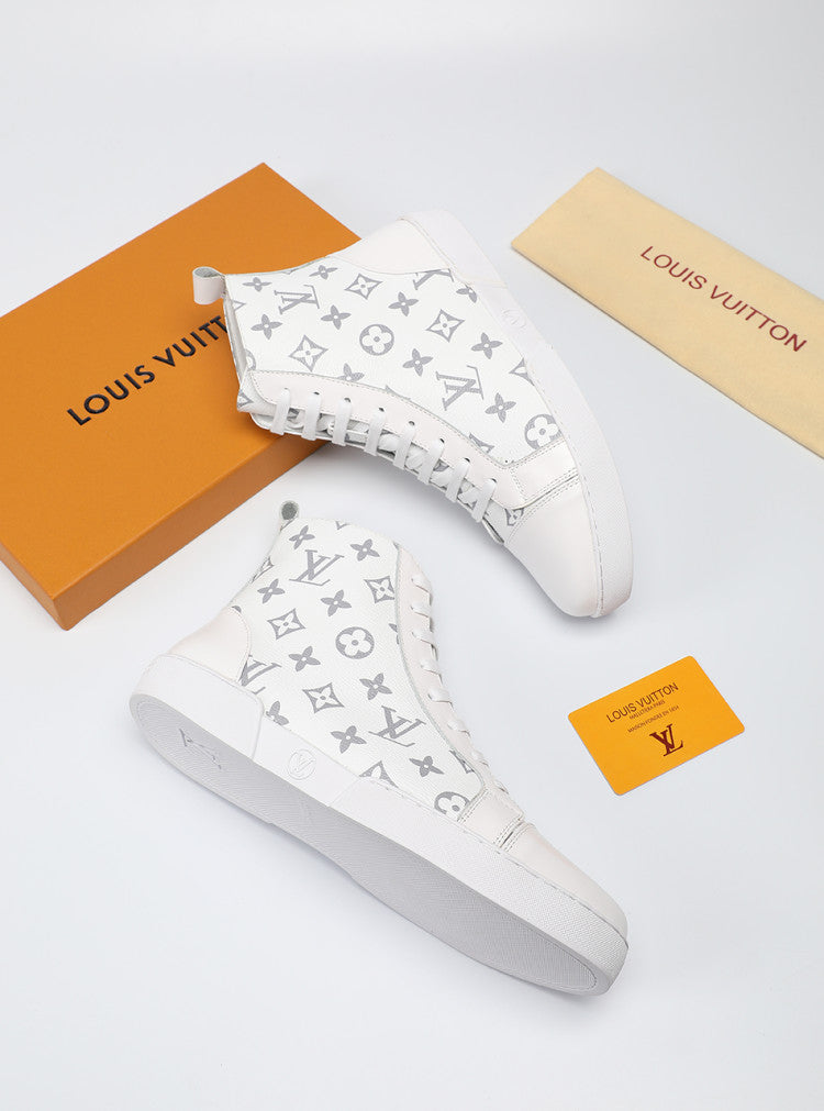 EI -LUV High CEnogram White Boot Sneaker